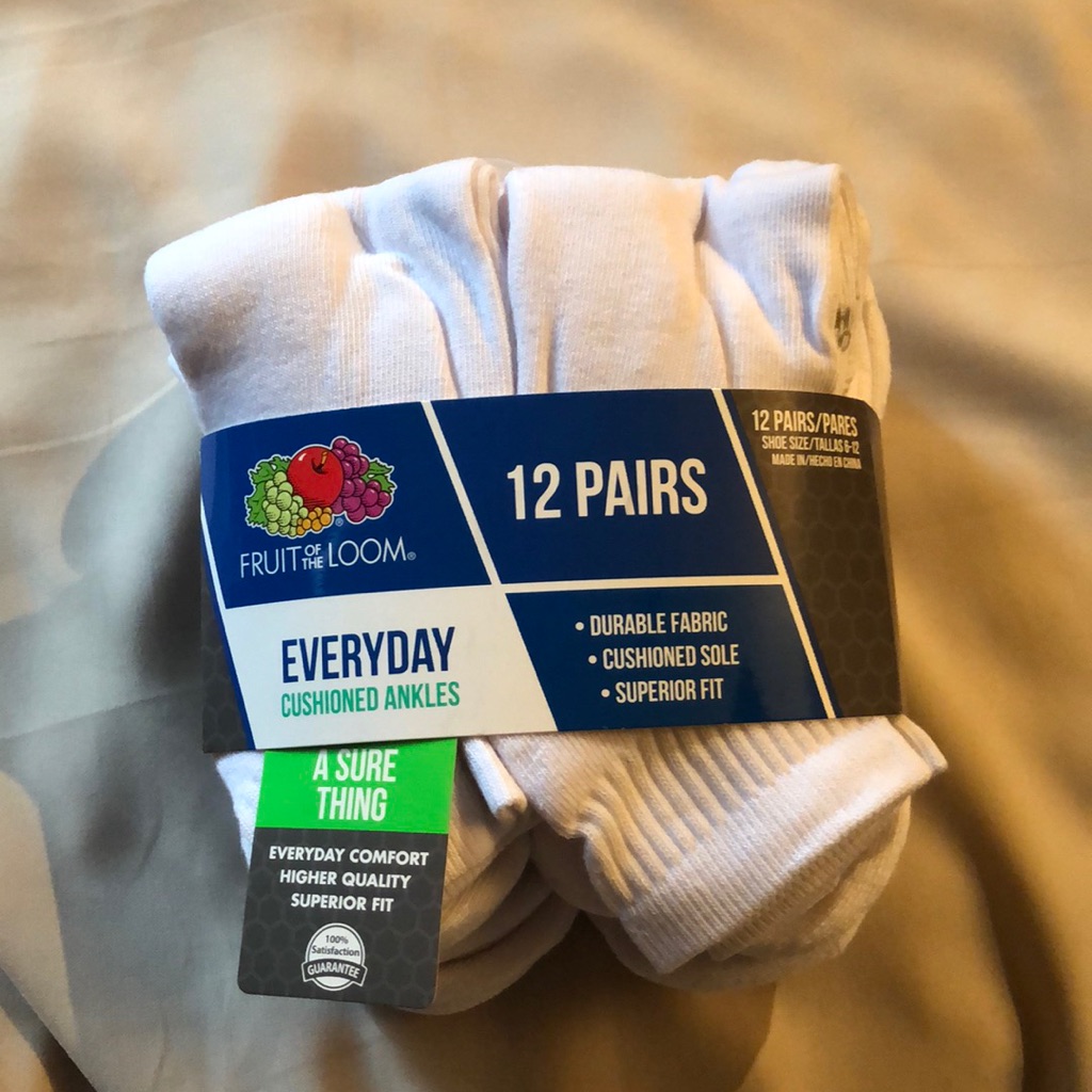 Fruit Of The Loom Everyday Cushioned Ankle Socks